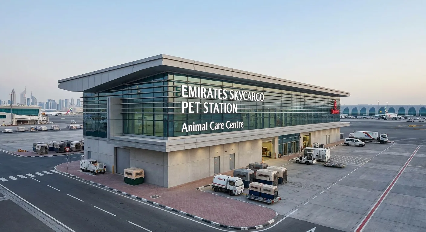 Dubai International animal arrival facility or airport guide