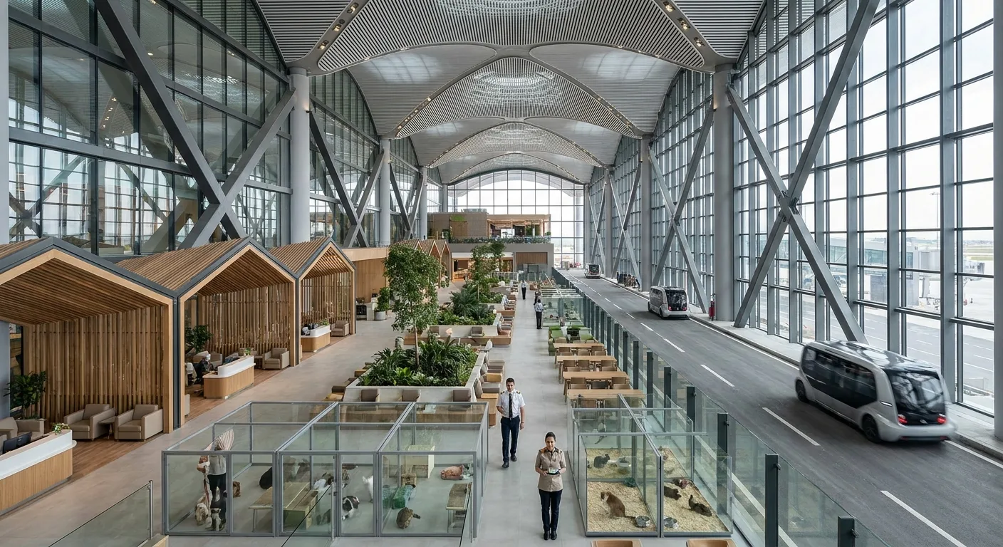 Istanbul Airport animal arrival facility or airport guide