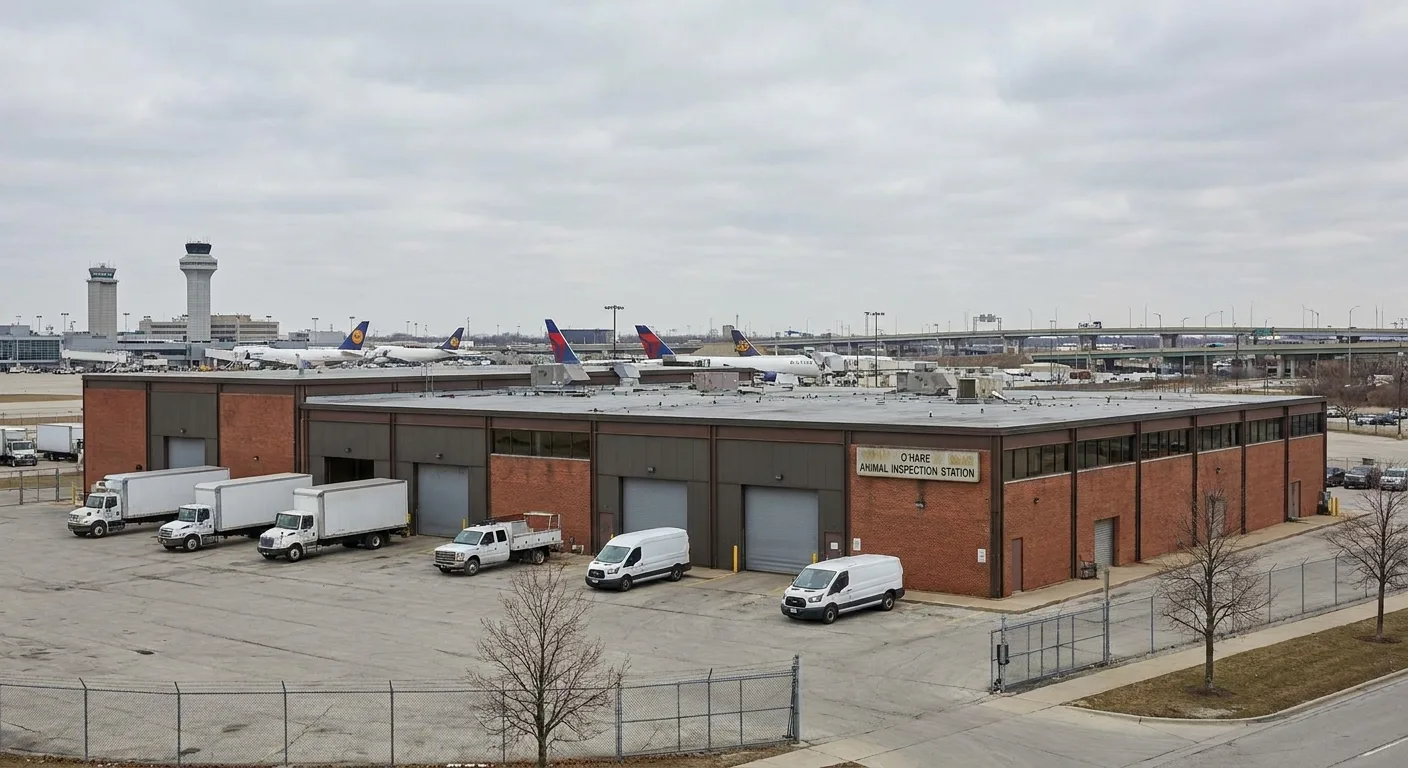 Chicago O'Hare animal arrival facility or airport guide