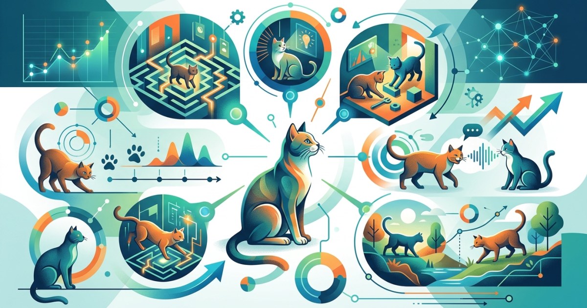 Cats displaying natural behaviours