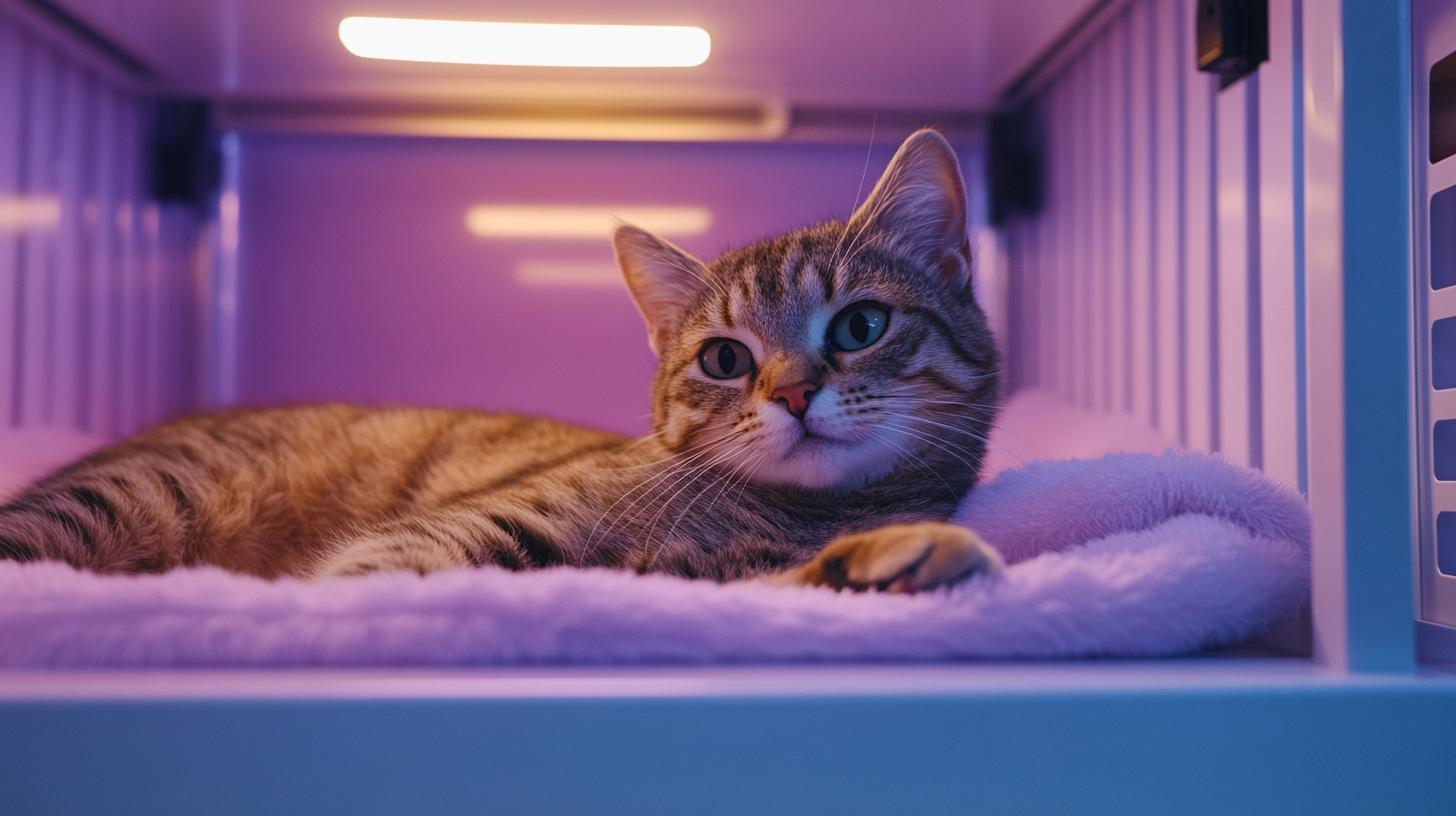 Modern cat quarantine suite at the Mickleham Post Entry Quarantine facility near Melbourne