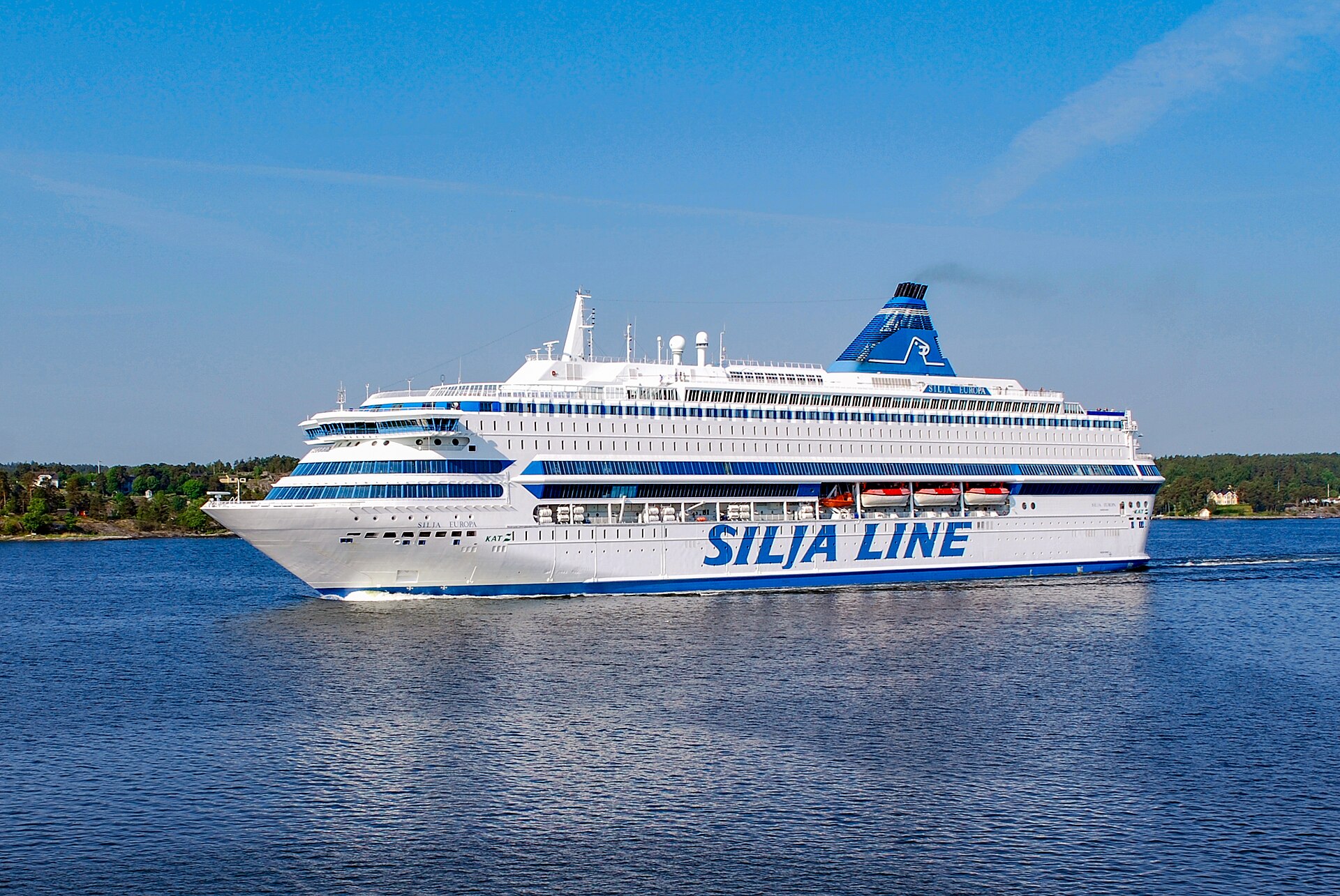 Tallink Silja Silja Europa ferry approaching Stockholm